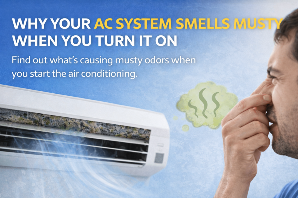Why Your AC System Smells Musty When You Turn It On
